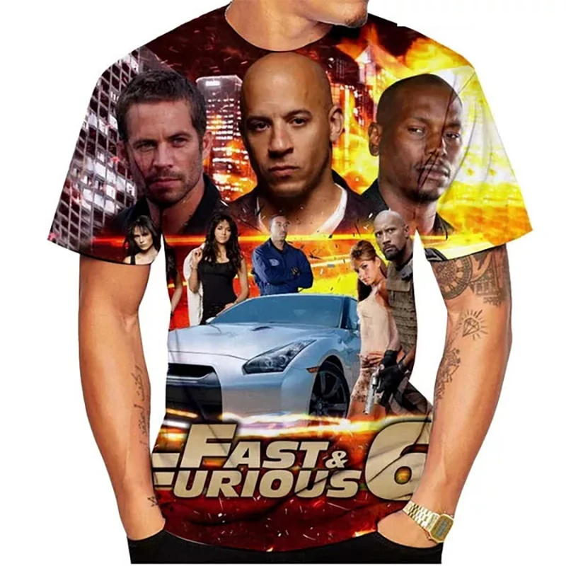 3D Print O Neck Short Sleeve T Shirt