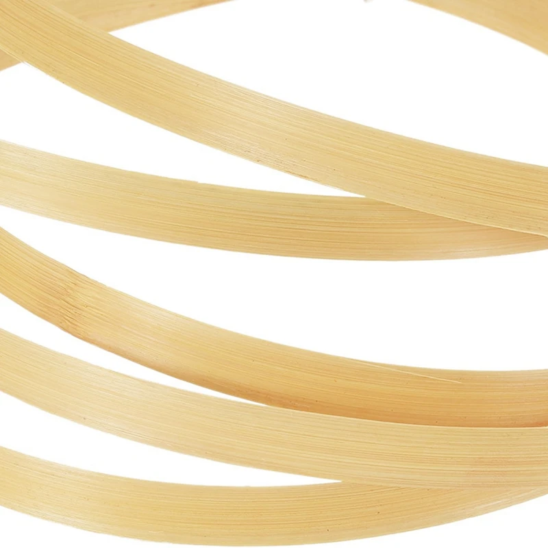 Bamboo Strips For Weaving 7/16Inchx 10 Ft 5 Pack Thin Flat Wicker Rattan Cane Reed For Making Basket DIY Crafts Beige Durable