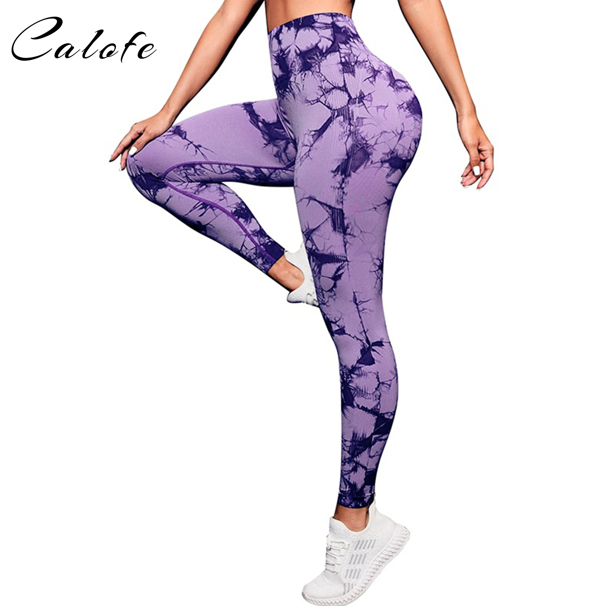 Mallas de Yoga Tie Dye para mujer, Leggings sin costuras de cintura