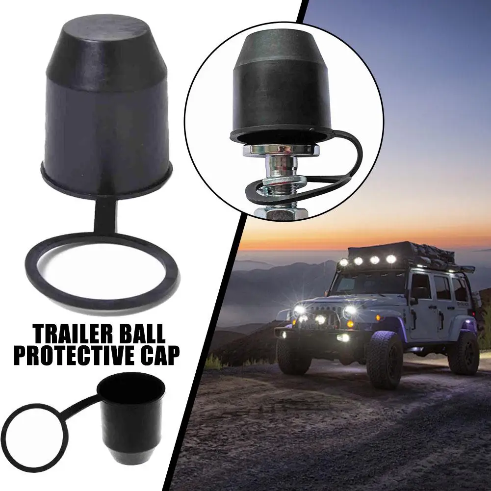 

Universal 50mm Tow Bar Cap Trailer Ball Cover With Plastic Hook Ball Shape Towing Hitch Tow Bar Protector For Rv Trailer Q7j8