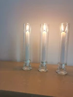 20pcs transparent candle holder, hurricane glass candle holder, used for decorating the center of the dining table, wedd 4