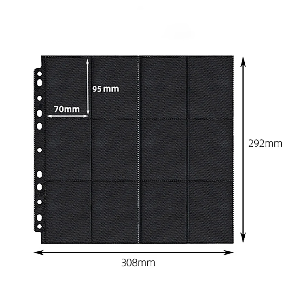 10 PCS 24 Pockets Replacement Inner Page Collection Album Two-Sided Trading Cards Ablum Binder Game card collection page