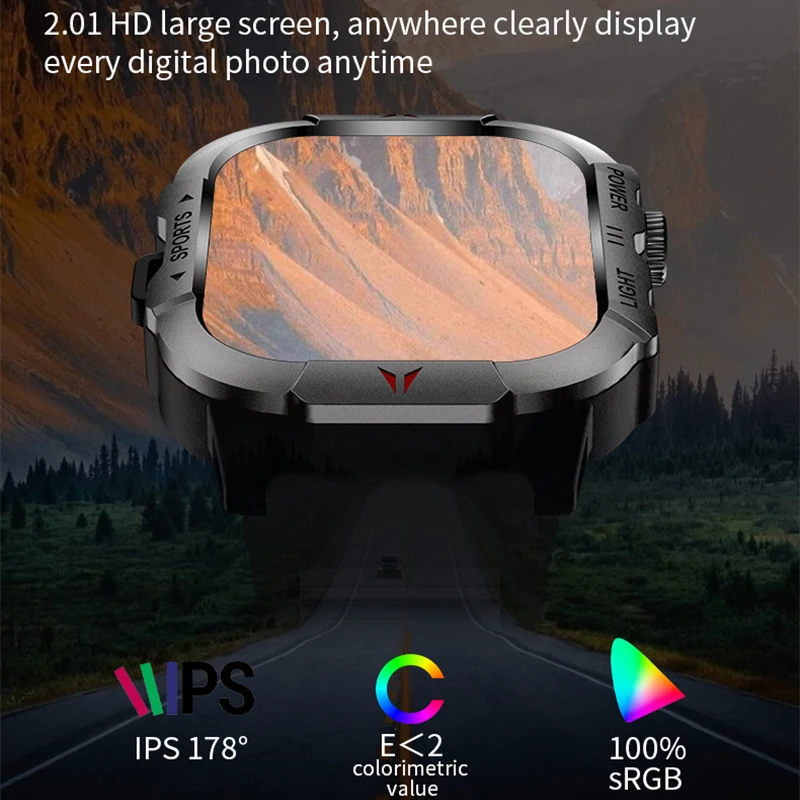 2025 ����Ʈ��ġ 2.01��ġ TFT HD ȭ�� 240 * 296 �ػ� 320mAh ���͸� �ƿ����� ������ 5.3 �������� ��ȭ ������ �ð�