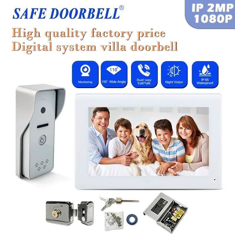 

Wholesale Price Digital Door Viewer With Door Bell Ip Visual Intercom Smart Ring Video Doorbell 10 Call Records 8 Security Zone