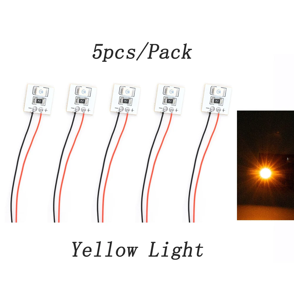 5 uds 12v LED para modelo de ferrocarril iluminación Interior para Hornby precableado blanco brillante/blanco cálido SMD lámpara LED juego de luces