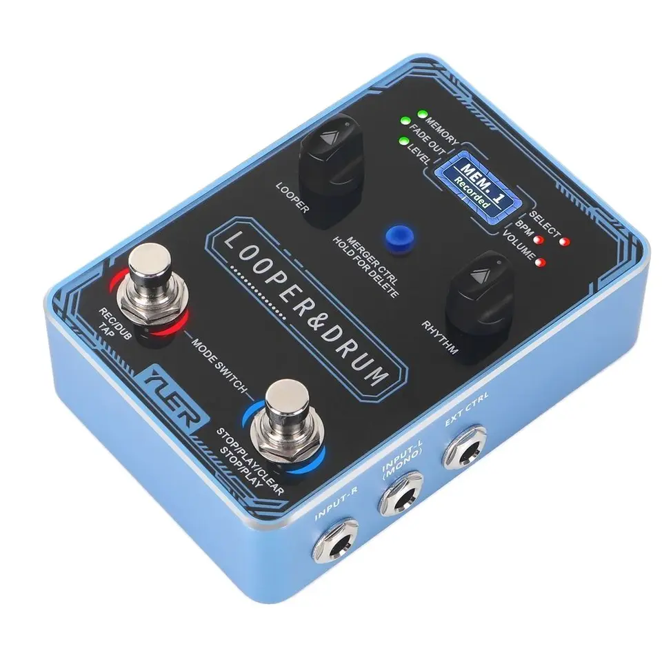 YUER Looper Drum Electric Guitar Pedal Phrase Loops＆Drum Machine