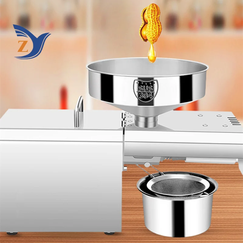 Oil Press Machine RG-307 Home Commercial 3-5kg per Hour Peanut Flaxseed Cold Squeezer Business Sesame Sunflower Seeds Extraction 3