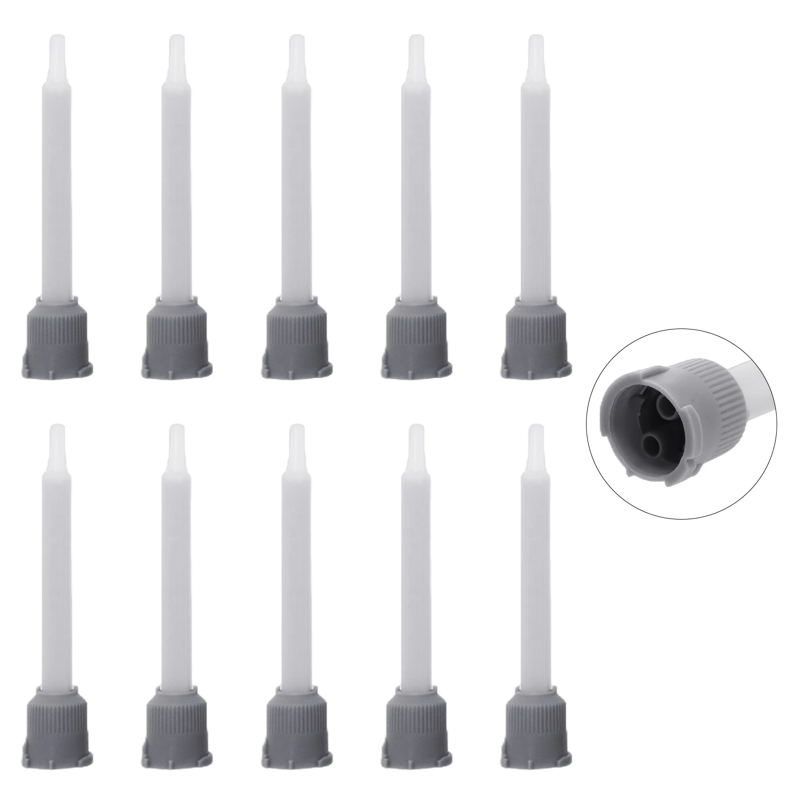 

10PCS Static Mixer Nozzles Adhesive Mixing Tube Nozzle With Bayonet Connection Screw Lock 1:1 For Pipe Current For Bonding Metal