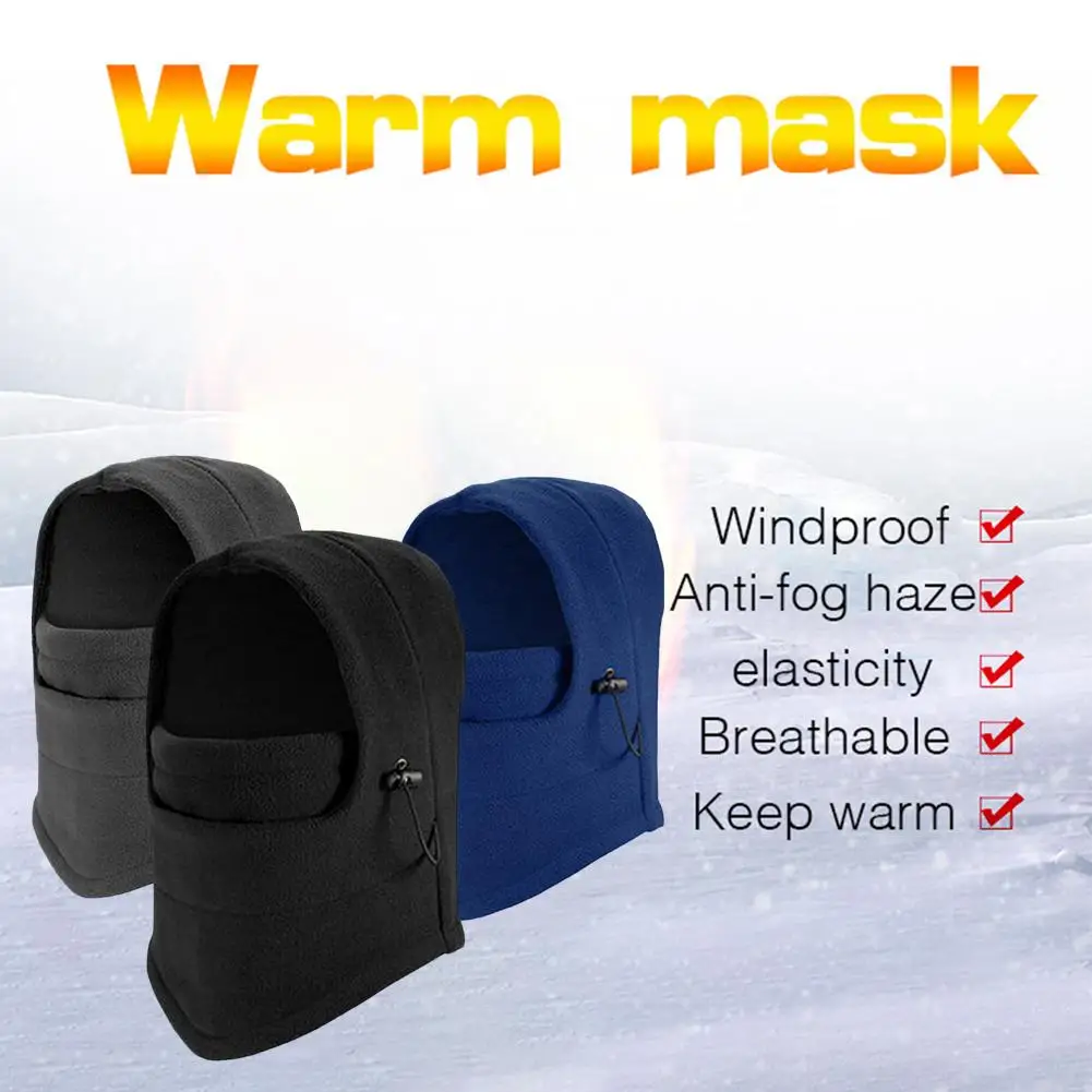 

Winter Hat Fleece Full Face Cap Balaclava Neck Women Men Hood Cap Ski Sports Hood Ski Warmer Winter Windproof Sno O2a6