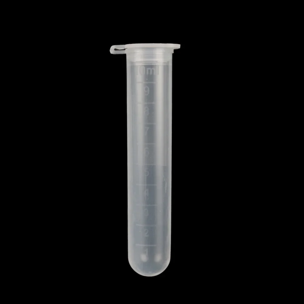 Centrifugal Test Tube 10ml Snap Cap Round Bottom Centrifuge Tube Vial Sample Container Specimen 10Pcs Laboratory Supplies plastic test tubes centrifuge tube