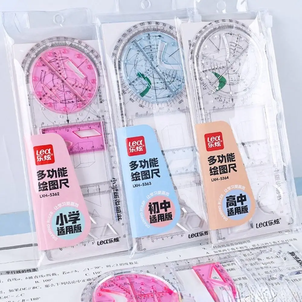 Rotatable Fast Drawing Template Ruler Architect Mathematics Stereo Geometry Ellipse Drafting Measuring Scale Ruler