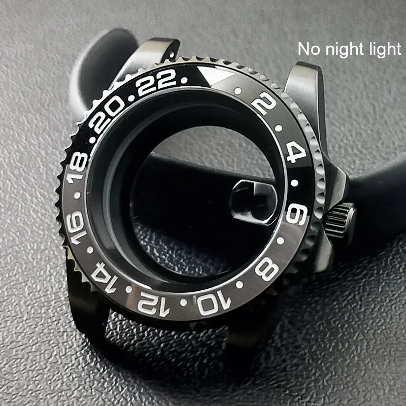 40MM Sapphire Glass GMT Bidirectional Rotation Watch Case with Accessories