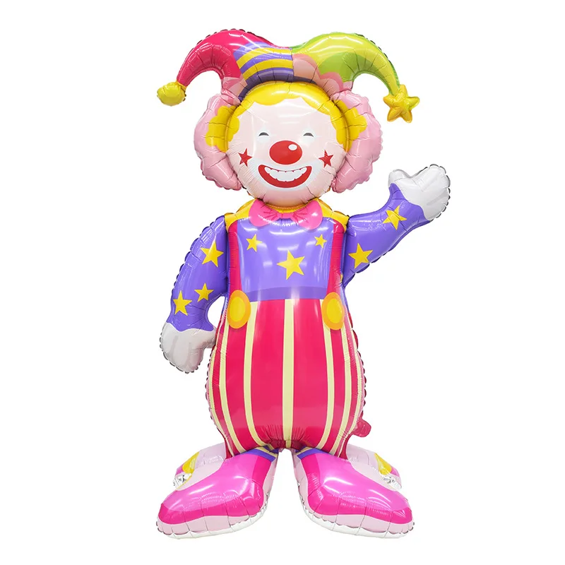1pcs Super Big Clown Foil Balloon Air Globos Kids Toys Happy Birthday Gift for Carnival Circus Theme Decorations Supplies
