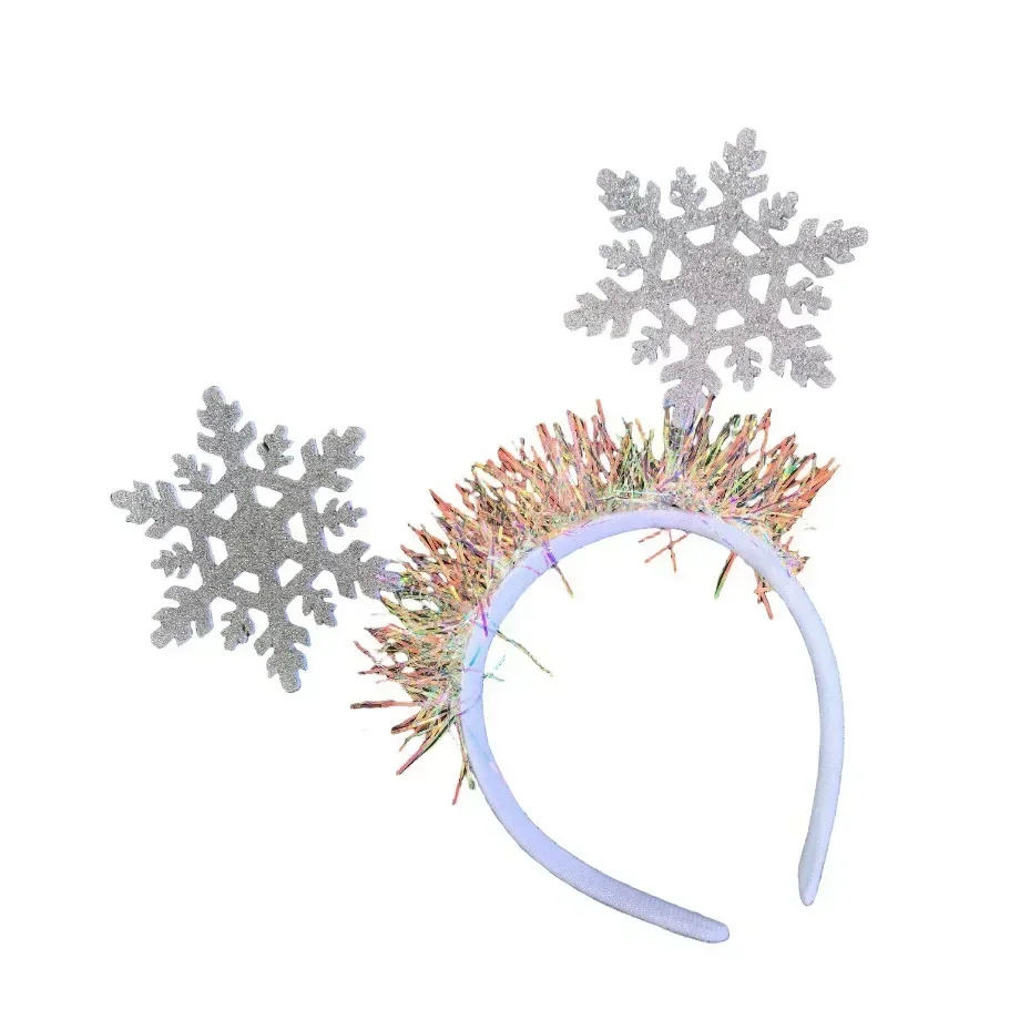 Christmas Headband Snowflake Headwear Xmas Tree Hair Band Christmas Decorations for Home Girls Women New Year Gifts