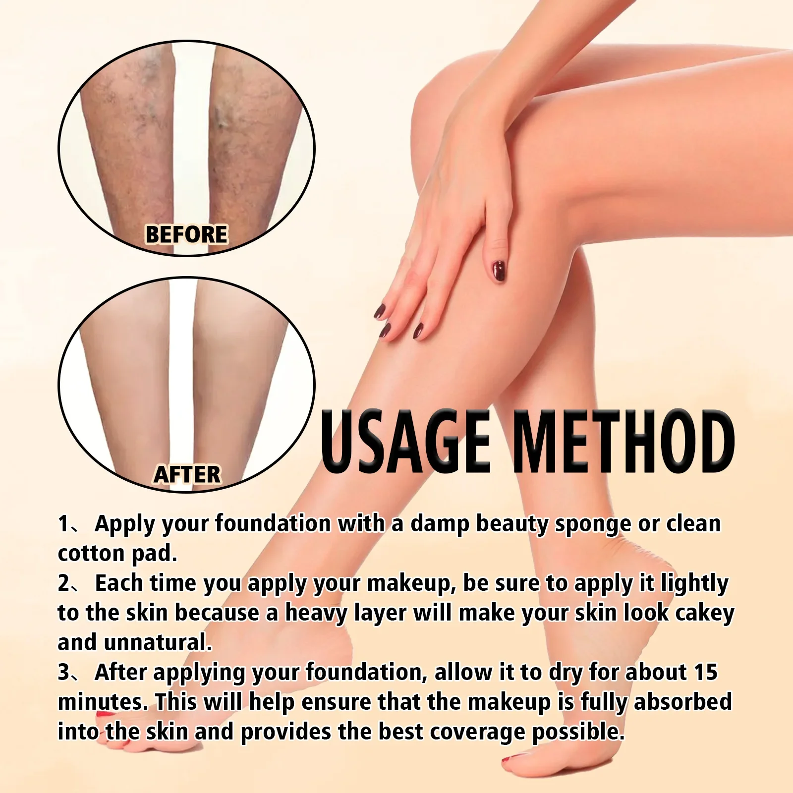 Body Concealer Cream Waterproof Full Coverage Professional Tattoos Covering Birthmarks Stretch Makeup Beauty Glides on Smoothly