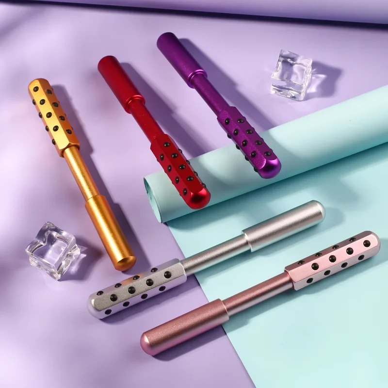 24 Germanium Face Massage Beauty Acupoint Roller Stick Wholesale Beauty Roller Tool Face Gua Sha Massager Women Skin Care Beauty