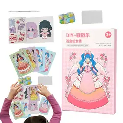 DIY Painting Sticker Craft Toys Kid Art Girls Poking Princess Handmade Educational Magical Children Gifts