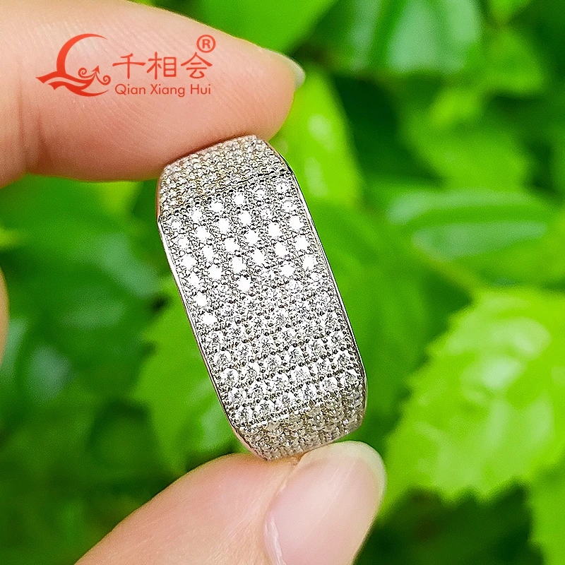 Gypsophila Real Moissanite Ring For Men and women Sterling 925 Silver Round Brilliant Diamonds Engagement  Male Wedding Jewelry