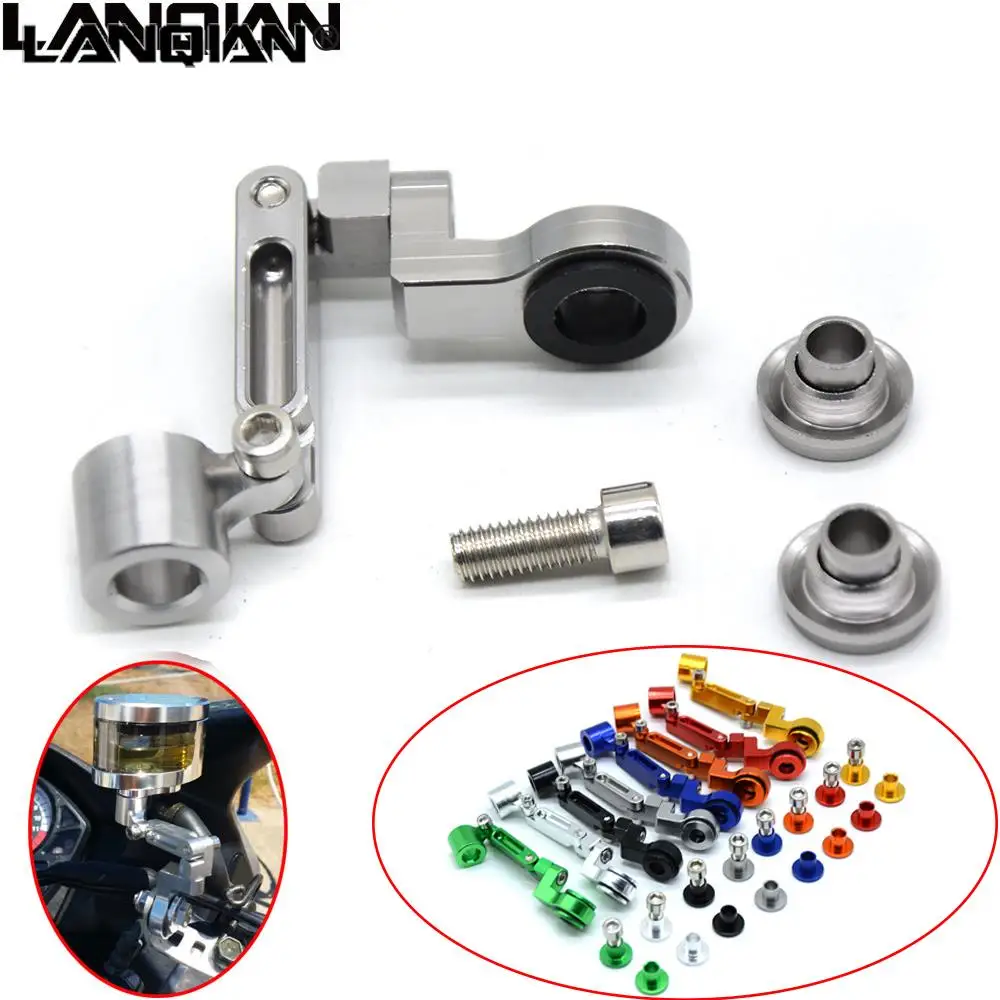 Universal Motorcycle Cnc Brake Clutch Pump Fluid Reservoir Tank Bracket For Kawasaki Z750 Z800