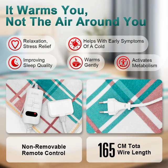 Electric Blanket 220V Thicken Thermostat Electric Blankets 70x150/120x150/150x180cm Electric Heating Blanket Winter Body Warmer 2