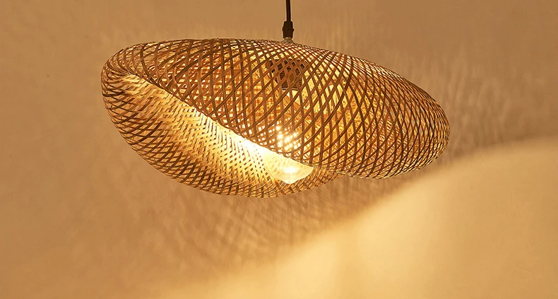 lâmpadas personalidade arte rattan iluminação