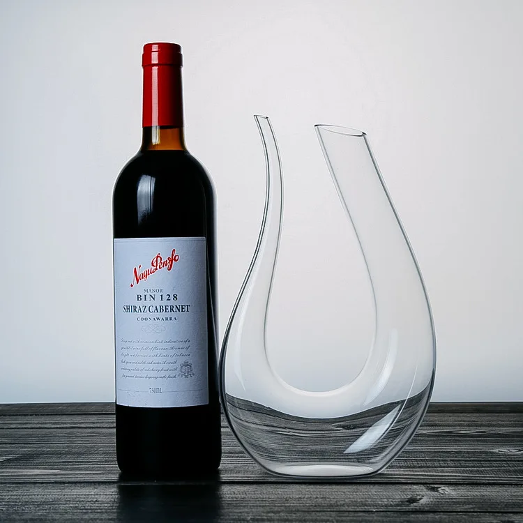 U shaped wine decanter gift box harp swan decanter Crystal creative