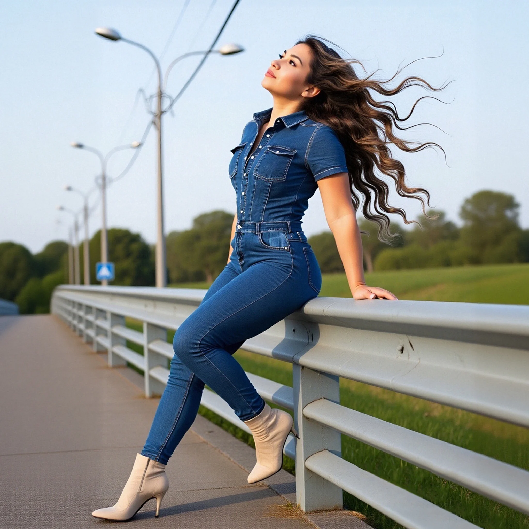 Jeans Stretch Overalls Buttons Female Turn Down Skinny Blue Denim Casual Jumpsuit Rompers