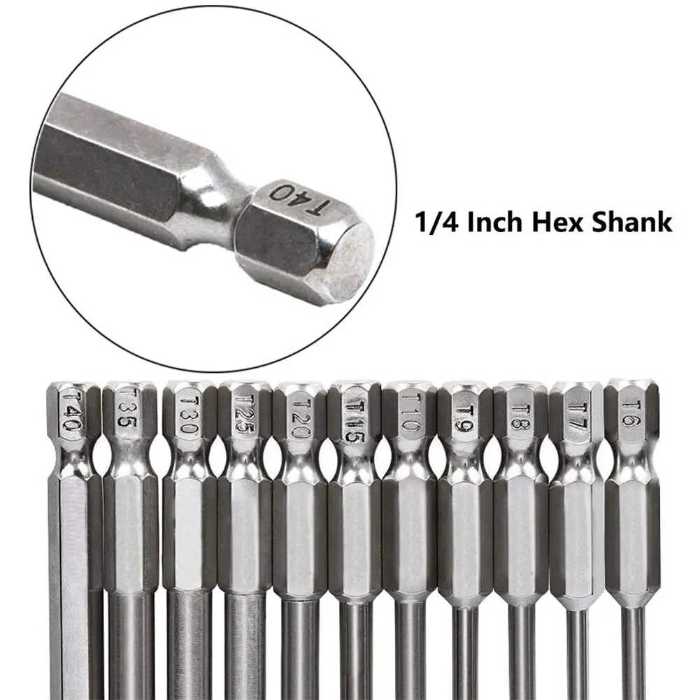 12pc Hollow Plum Blossom Screwdriver Head 50mm Long S2 Hexagonal Handle Screwdriver Screwdriver Bit Electric Tool Drill Set BEST SELLERS