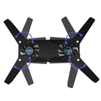 2 Fan Laptop Cooling Pad USB Powered Cooling Dock Air-cooling Laptop Cooler Bracket for Notepad Universal 7 15" 1 Notebook Stand - Image 5