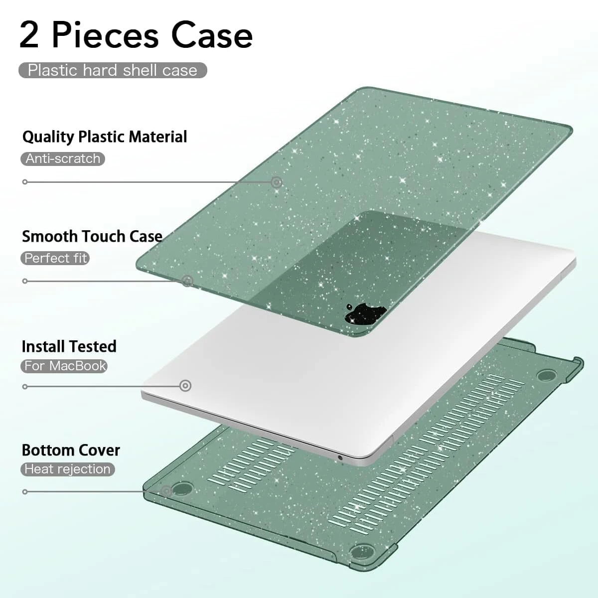 Laptop Case EGYAL for Macbook Air 15 M2 Air 13.6 Pro 13 inch Pro 14 16 M1 13 A2337 Hard Shell