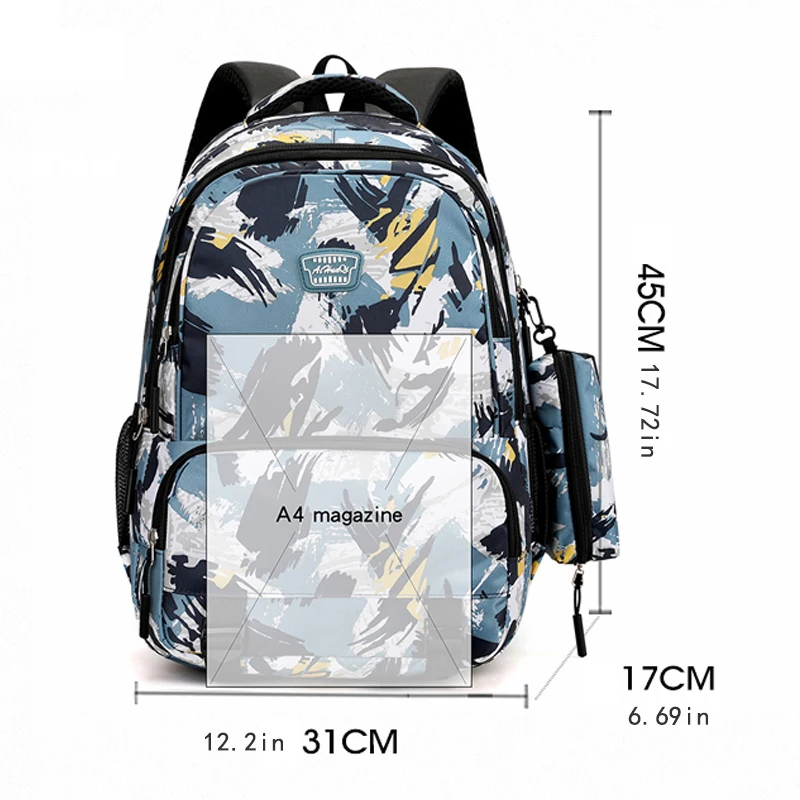Unisex casual backpack, durable multi-pocket travel bag, zipper closure design, suitable for business travel and short trips