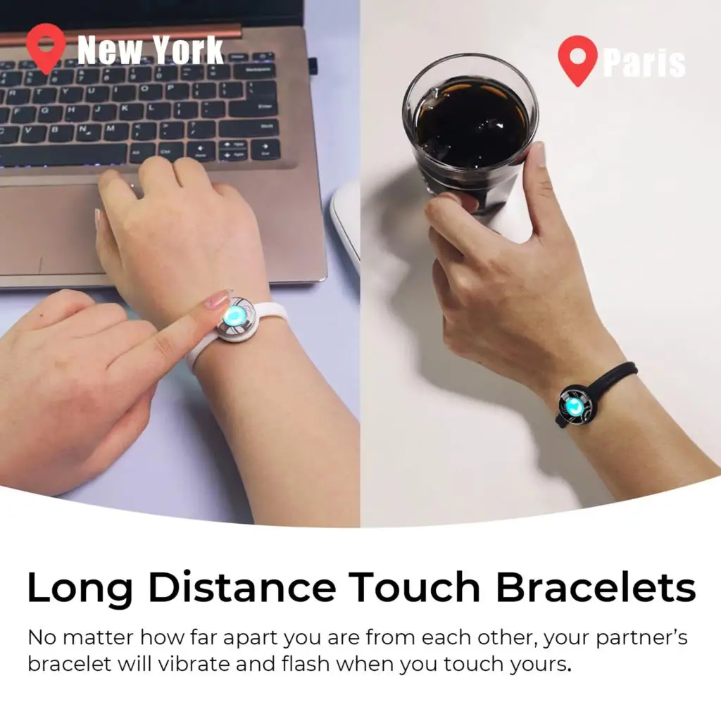 Long Distance Ideas|long Distance Couples Bracelet - Light & Vibration Love  Gift, Stainless Steel