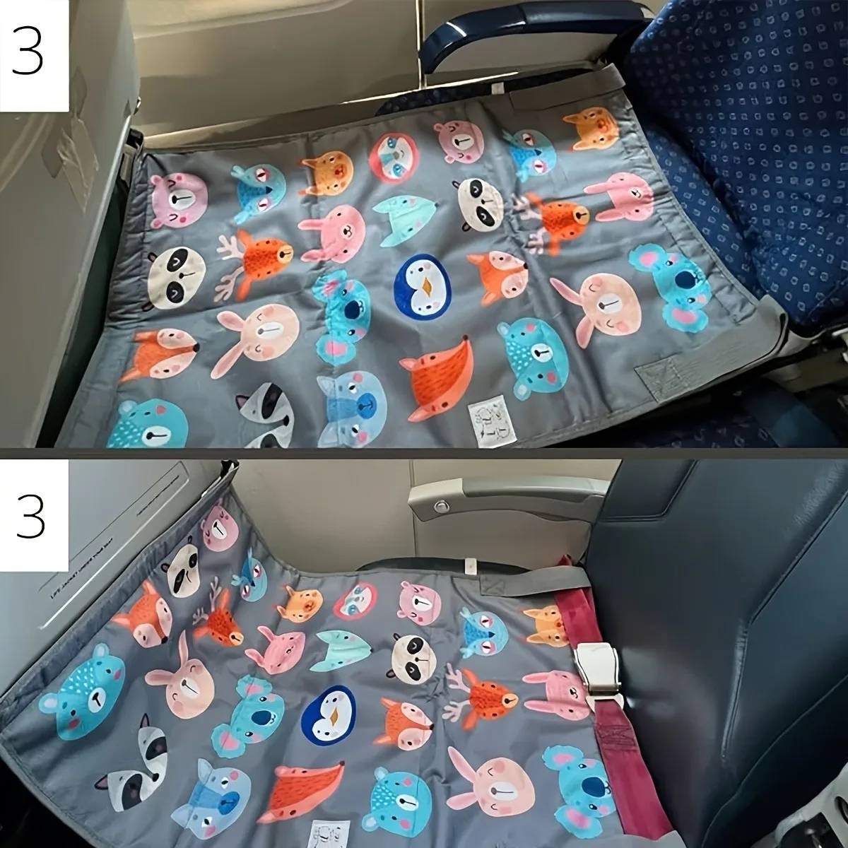 Airplane footrest for traveling anti-slip design seat extender
