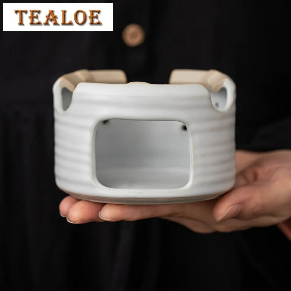 Coarse Pottery Handmade Tea Warmer Household Candle Teapot Warmer Zen Tea Stove Kettle Stand Items Equipment Collections