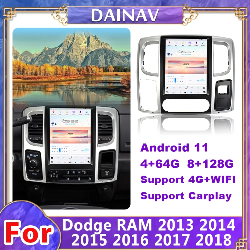 

12.1 Inch Android 11 Car Audio For Dodge RAM 2013 2014 - 2018 Car Radio GPS Multimedia DVD Player Tesla GPS Navigation Head Unit