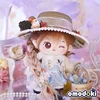 20cm cotton doll accessory rabbit ear grass hat berry pine nut plush doll hat 3