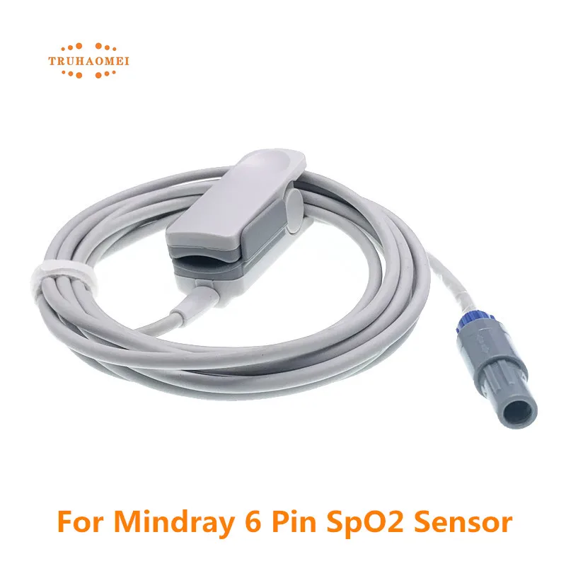 Per Mindray 6 Pin Sensore Spo2 Pm7000 Pm8000 Pm9000 Mec-1000 Nellcor Tech Monitor Paziente Frequenza Cardiaca Sonda Sao2 Neonati Adulti