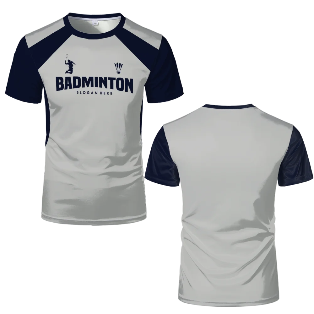 Badminton-Trikot-T-Shirts für Herren und Damen, schnell trocknend, Sport-Fitness-T-Shirt, atmungsaktiv, Rundhalsausschnitt, kurzärmelig, Trainings-T-Shirts – Detail 8