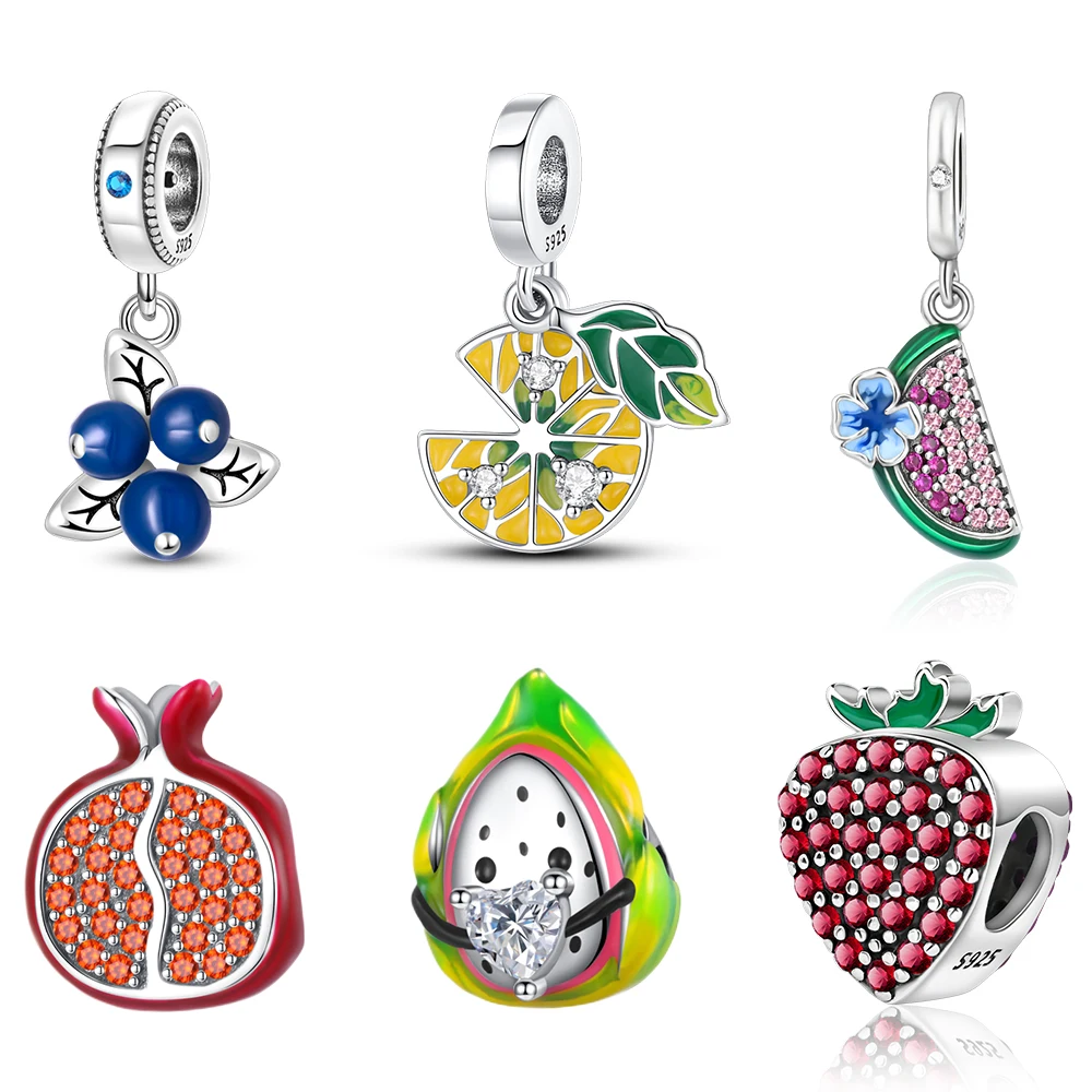 과일 포멜로 펜던트 실버 색상 참용 실버 색상 보석 제작을위한 오리지널 팔찌