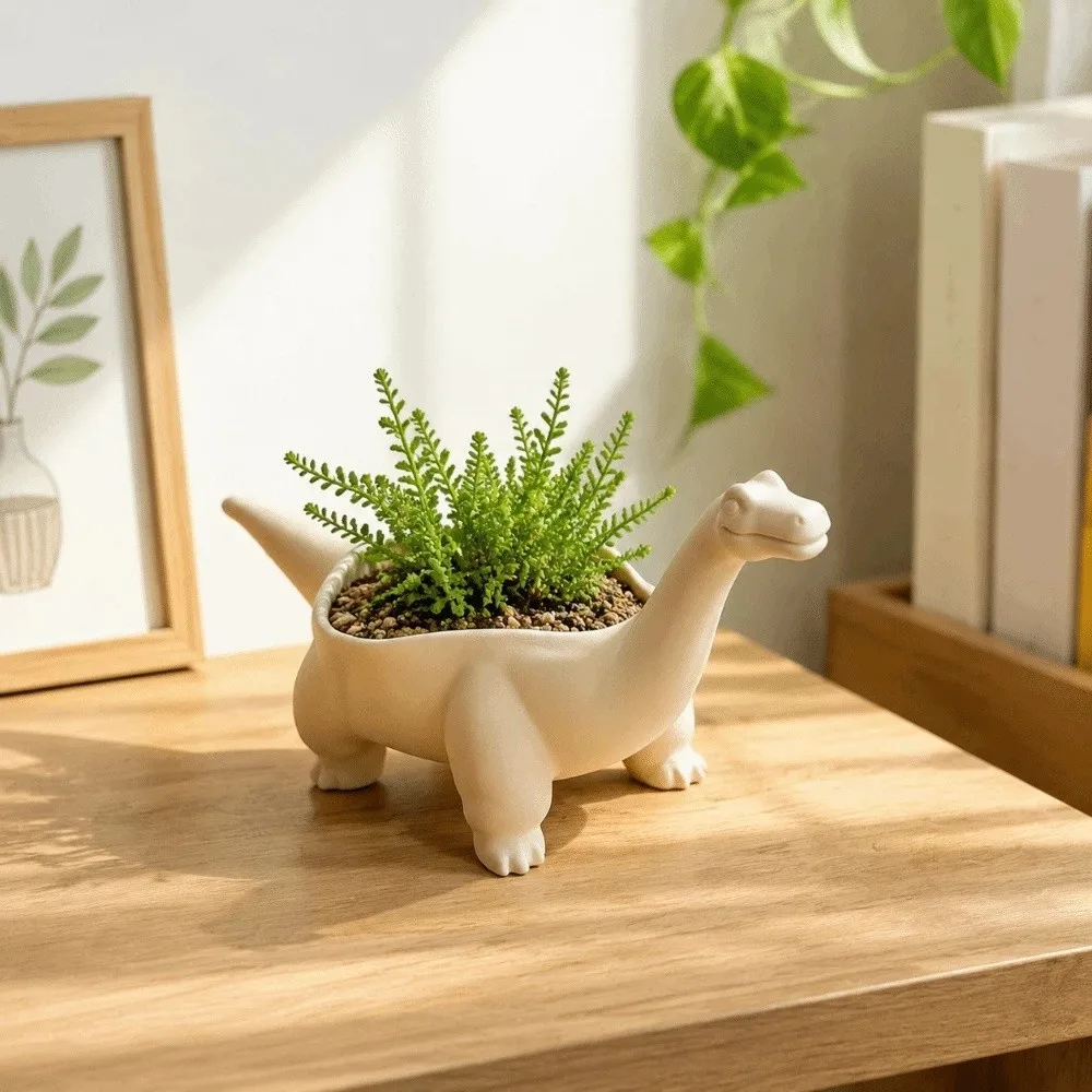 Vaso per Fiori a Forma di Dinosauro in PLA - immagine 2