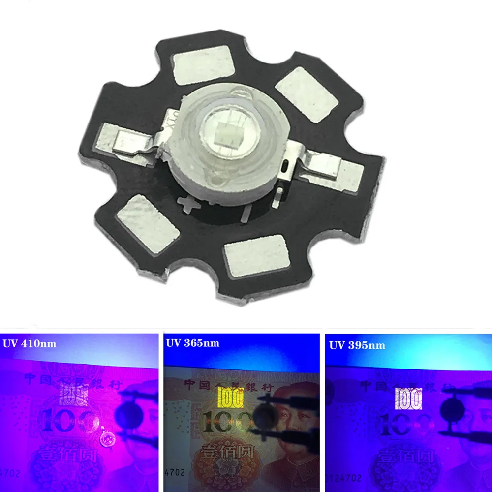 3W UV Purple LED Ultraviolet Bulbs Lamp Chips 365nm 375nm 380nm 385nm 395nm 405nm 410nm 420nm with 20mm PCB Aluminum Substrate 603035 a5d uv led module for uv gel curing lights uv flatbed printer ink varnish curing dry lamps 365nm 395nm ultraviolet lights