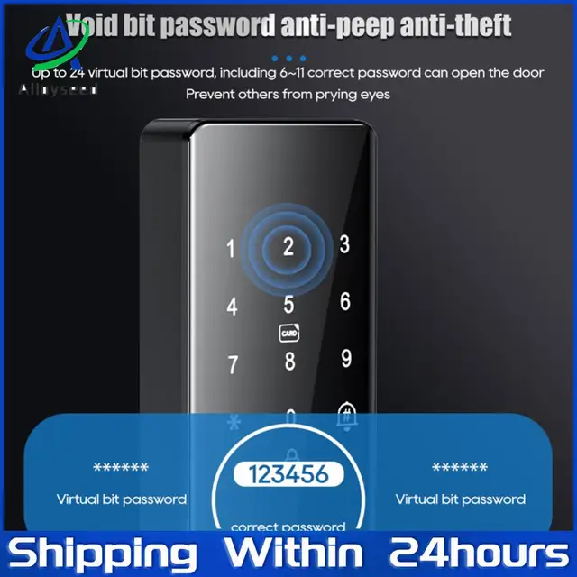 Fingerprint Door Lock Fingerprint / IC Card / Password / Key Unlock Keyless Entry Door Lock for Home Office Apartment 1