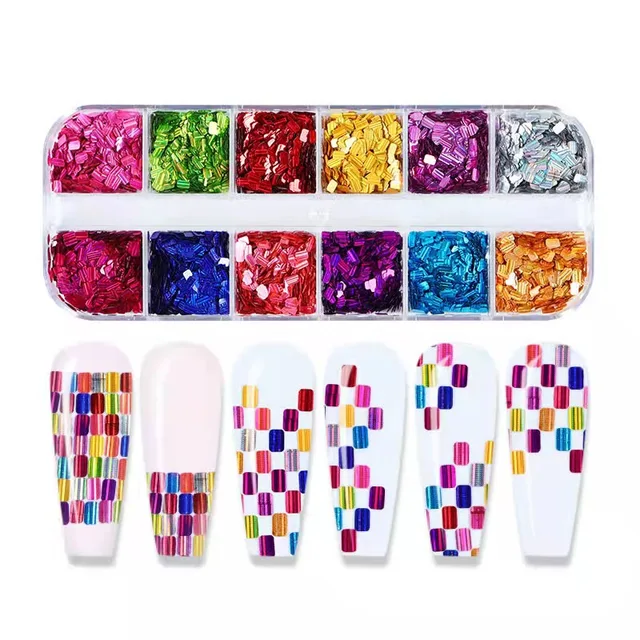 Holographic Butterfly  Heart Multi Shape  Laser Symphony Butterfly Sequins 3D Colorful Sequins Manicure  Nail Art Decoration A013