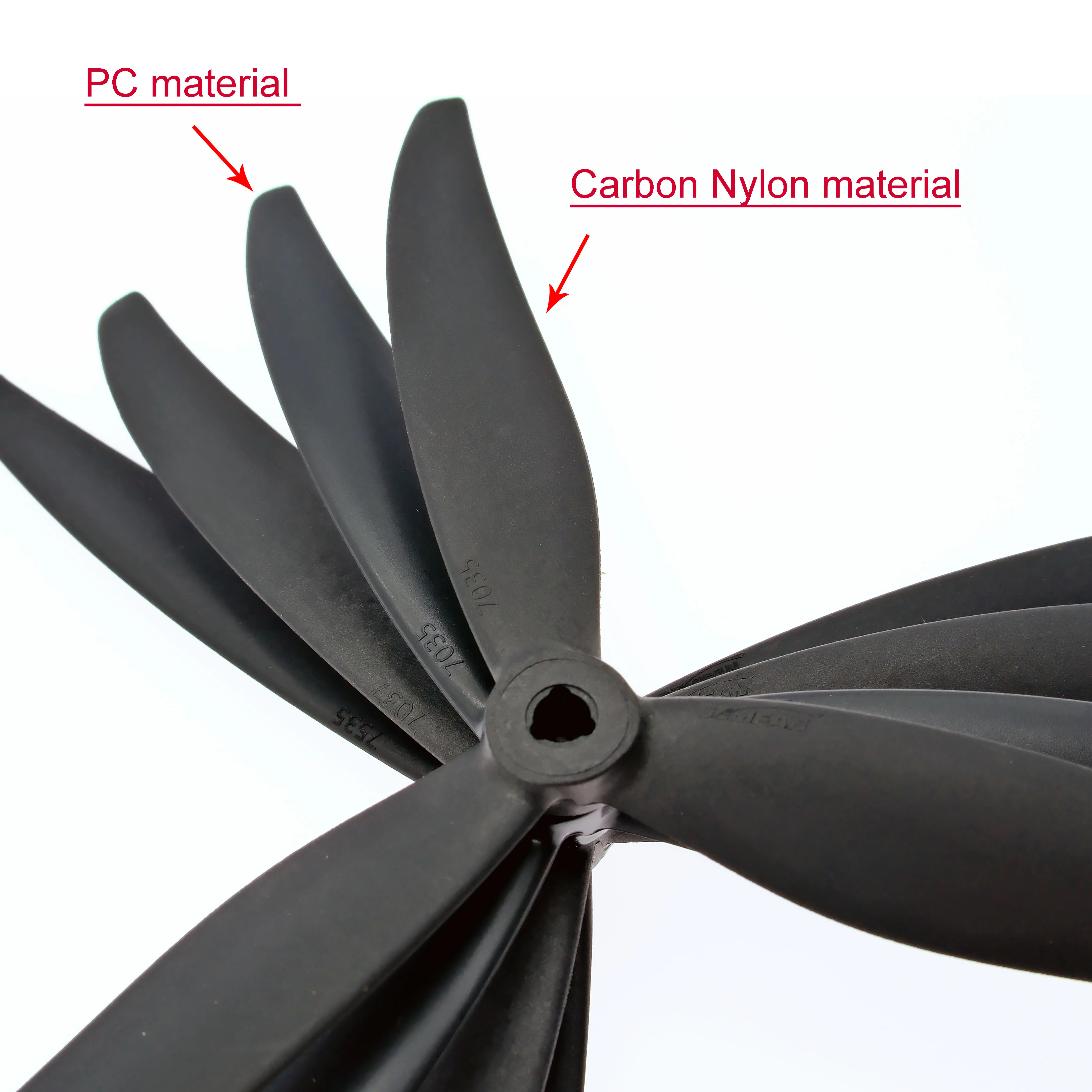 Gemfan RC FPV LR7 MAK4 소품용 7035 7037 7535 7040 7050 7535 8040 8046 8060 9045 1050, 1050W 3 블레이드 PC 탄소 나일론 프로펠러