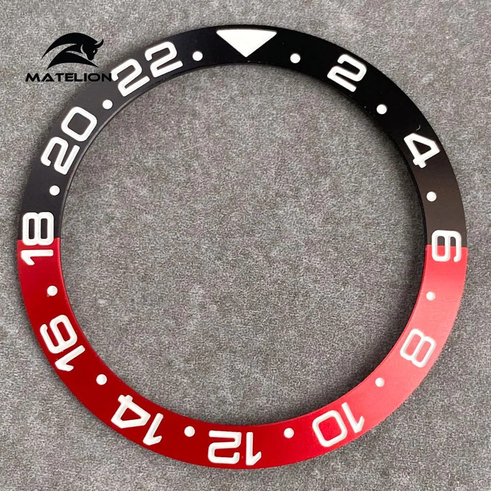 Ceramic Alloy Watch Bezel Insert Ring - 38mm Slope Fit for 40mm Watch Case, Men's Diving Watch Accessory