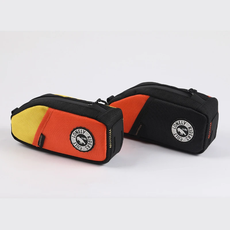 Waterproof Lightweight Cycling Frame Bag with External Side Pockets - 1L