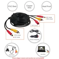 6 M/10M/15M car video RCA extension cable 2-in-1 for backup camera line - Image 3