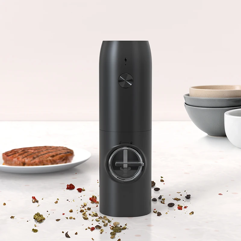 Automatic Pepper Grinder Salt And Pepper Grinder USB Rechargeable Adjustable Coarseness Spice Mill With LED Light Kitchen Tool nut spice grinder salt and pepper grinder electric grinder pepper grinder herb spice grinder