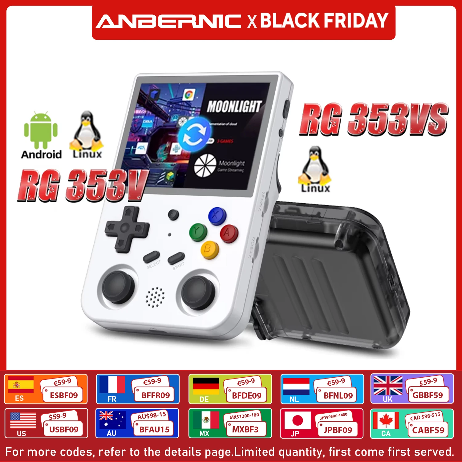 ANBERNIC RG353V RG353VS Retro Games RK3566 3.5INCH 640*480