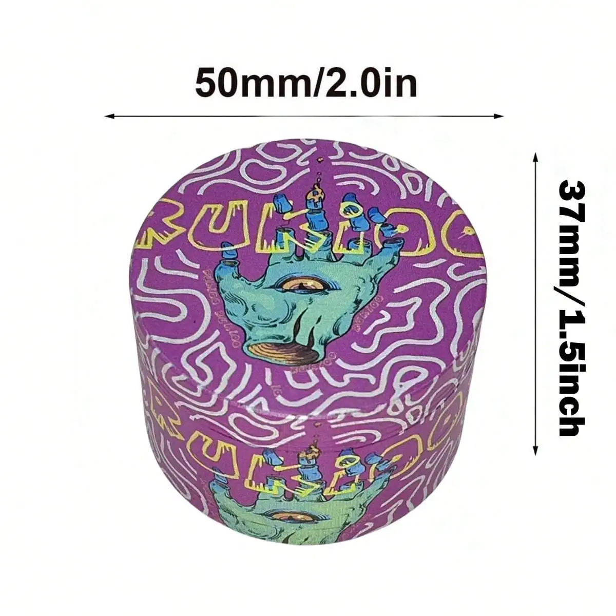 50mm Metal Bleach herb Grinder 4-Layer Spice Crusher pepper Mill Mortar Pernida Raw grass Tobacco Grinder Cigarette Accessories 3